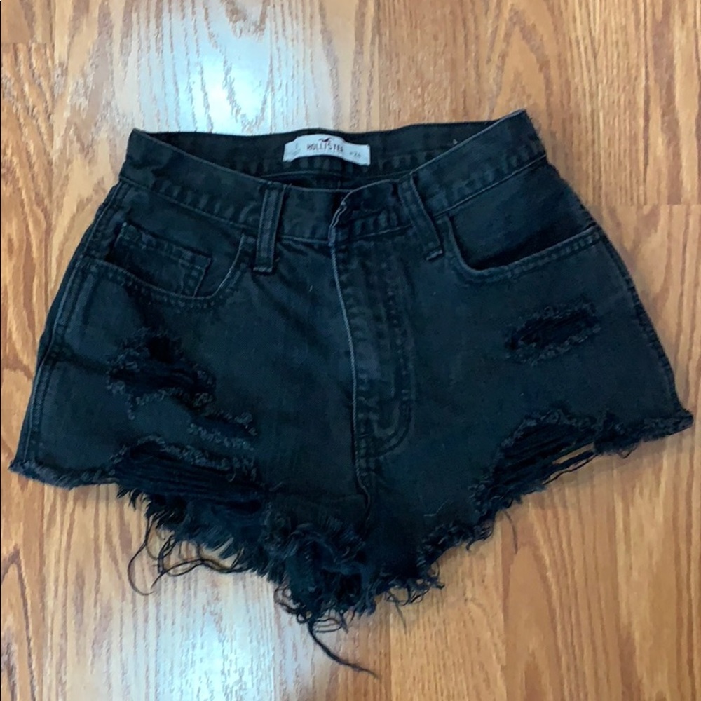 High waisted black shorts